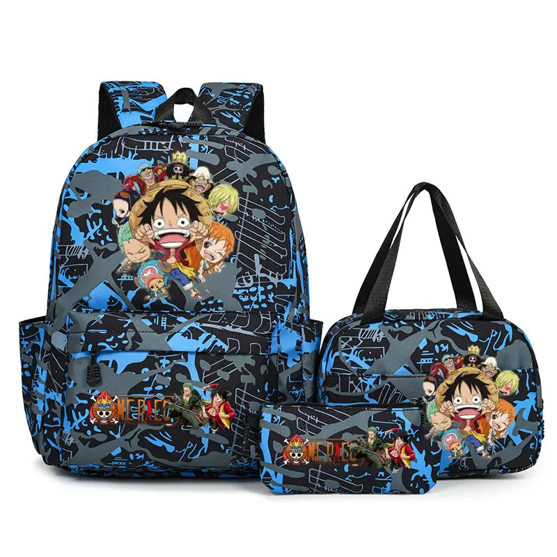One Piece Backpacks Student School Bags for Teen Men Women Tote Bag Clutch Pocket Nylon Backpacks Travel