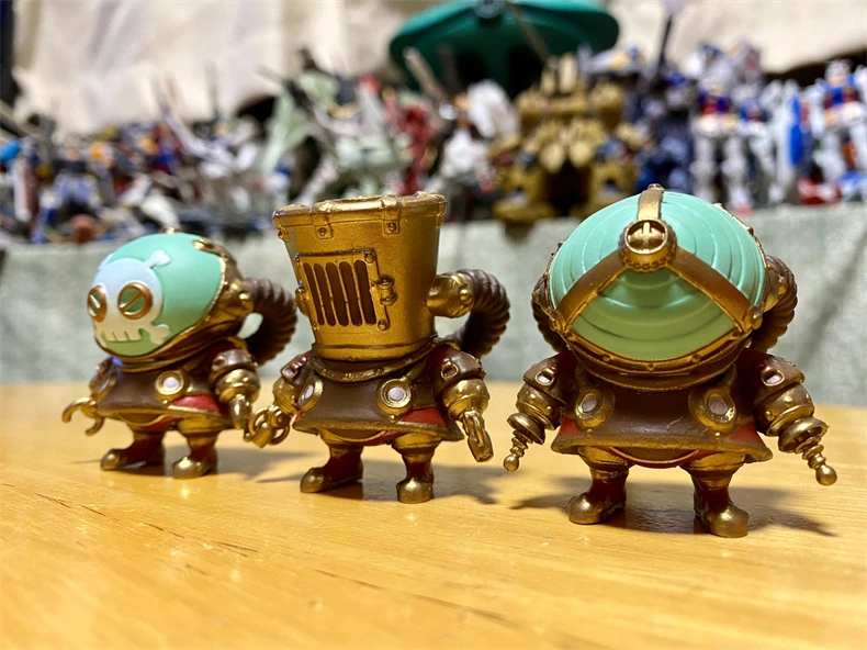 الأصلي Steampunk غاشابون اللعب سبعة الأقزام مقلد المعادن عمل صغير نموذج لجسم كبسولة اللعب الديكور الاطفال هدية #6