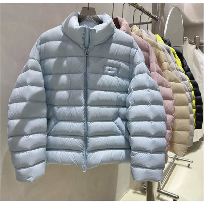 2025 شتاء جديد وصول مضلع أسفل سترة للنساء نمط قصير عصري فضفاض صالح عادية الحد الأدنى معطف دافئ #1