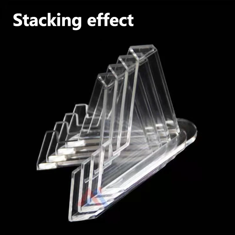 10 Stuks Helder Acryl Munt Display Standhouders Kleine Schildersezel Rack Trading Card Houder Ondersteuning Voor Kpop Idol Card Organizer