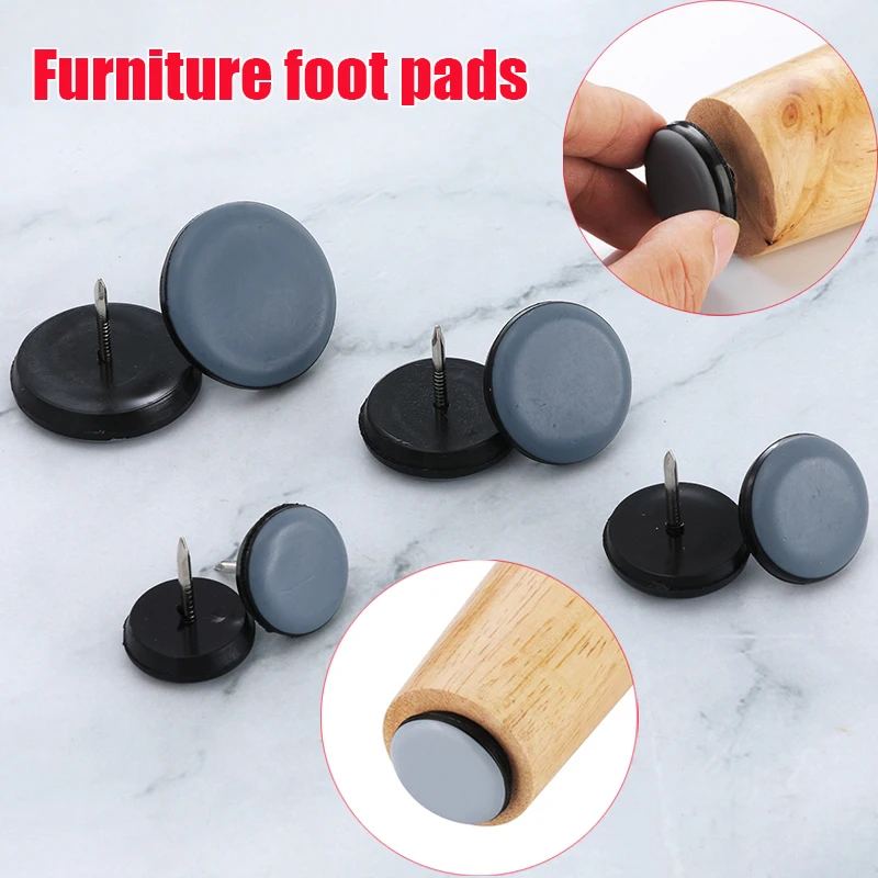 

19/22/25/30/38/50mm Furniture Sliders Pad With Nails Glides Sliding Block Table Chair Leg Mat Carpet Hardwood Floor Protector