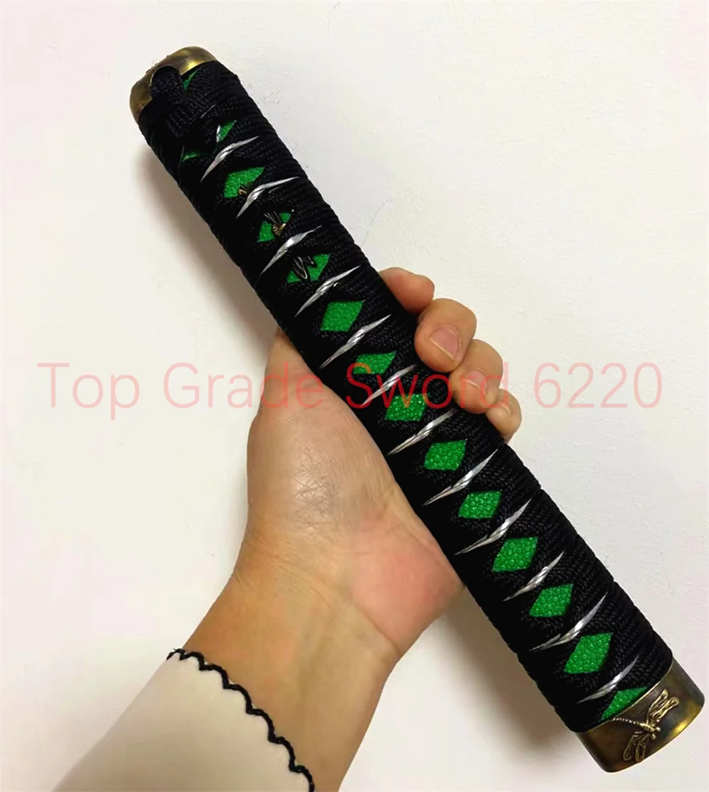 Unique Two Tone 26cm Tsuka Real Rayskin Handle Tsuka Alloy Fuchi Kashira Menuki For Japanese Japan Samurai Katana Sword Fittings