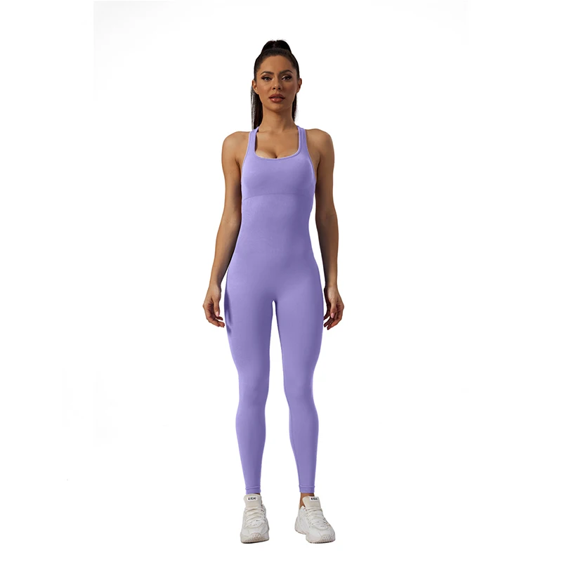 Jumpsuits For Women Ribbed One Piece Tank Tops Rompers Sleeveless Suit For Fitness Casual Workout Bodysuit Sportswear