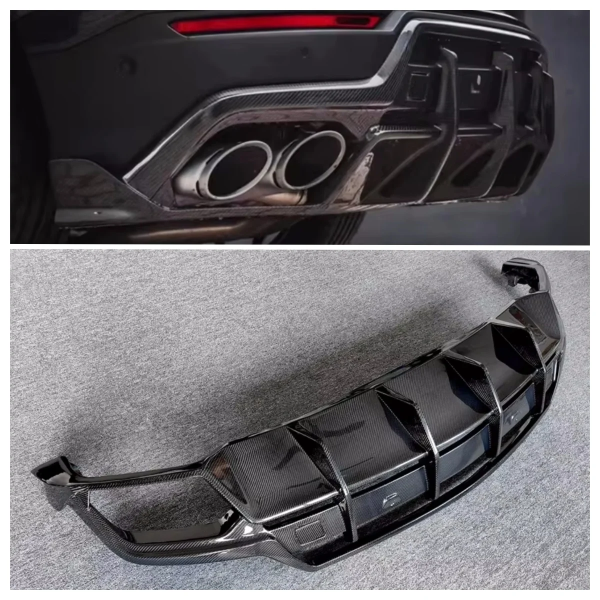 

Задний диффузор Т-образного типа из углеродного волокна для Lamborghini URUS, задний багажник, багажное отделение, крыло, задний спойлер, комплект кузова