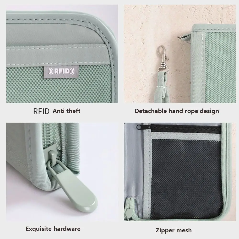 Simple Anti theft Travel Document Bag Large -capacity Cardholder Passport Holder Waterproof RFID Shield Women Wallet Men