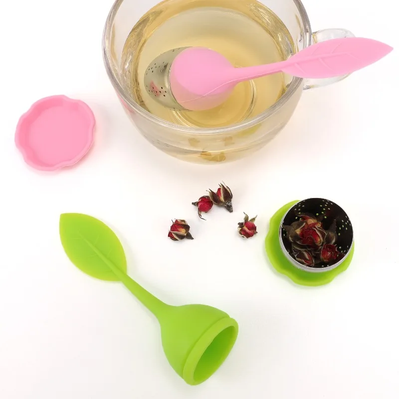 Cute Silicone Tea Infuser - High Temp Stainless Steel Core Adorable Reusable Strainer for Loose Leaf Tea Kitchen Must-Have