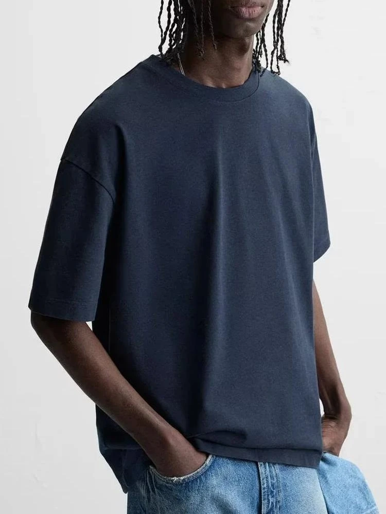 

Summer New Men's Faion Casual Cotton ort Sve T-irt Loose Fit Multicolor Pure Cotton Comfortable Leisure Top