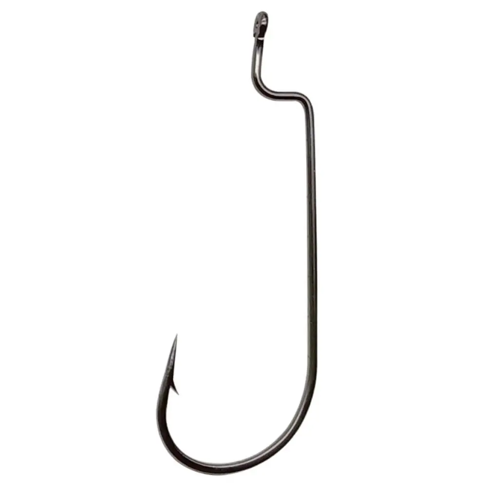 50PCS Texas fishing 4#-5/0# Wide Belly Crank Hook Automatic Flip High Carbon Steel Sea Fishing Hook Anti Detachment Single Perch