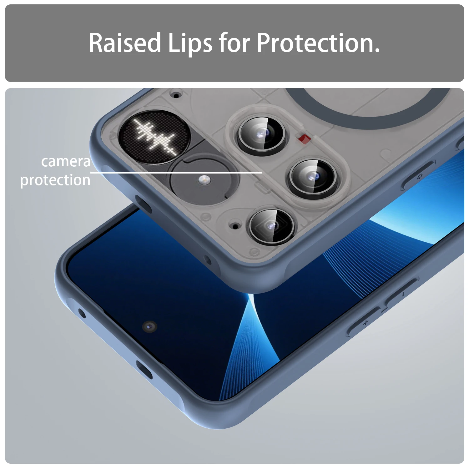 Für Nothing Phone3 Matte Case, kompatibel mit MagSafe, Fallschutz, schlanker Schutz, durchscheinende Abdeckung für Nothing Phone 3 – Detail 6