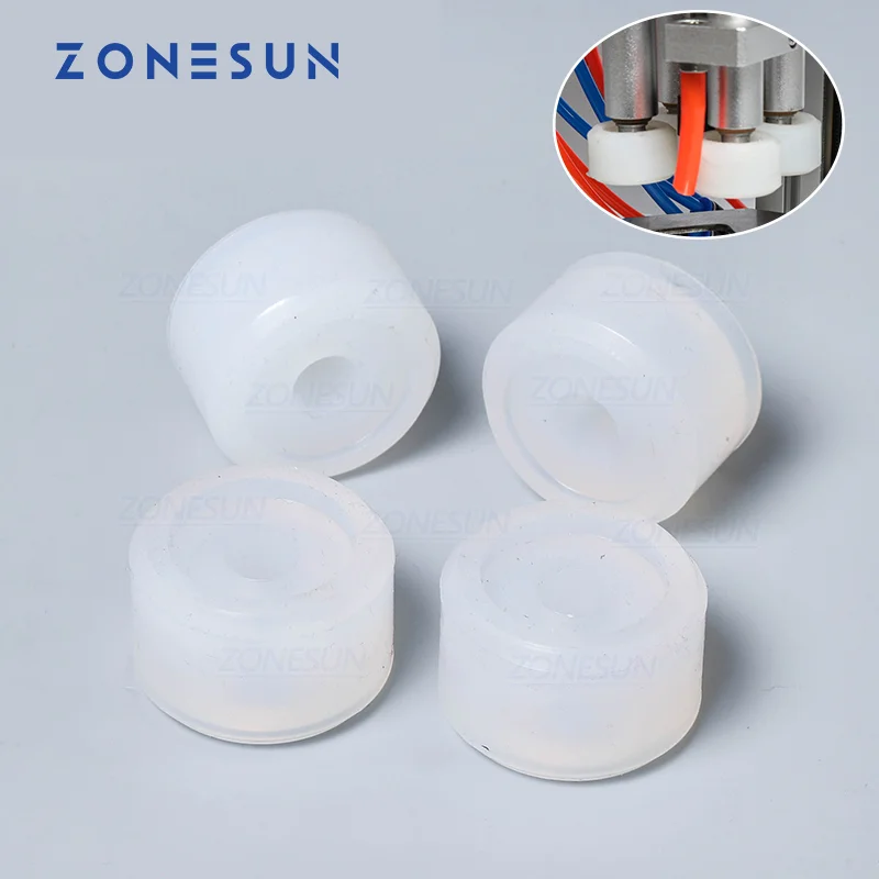 ZONESUN-ruedas de fricción, almohadilla de goma, cabezal de mandril de tapado para XLSGJ-6100, máquina de tapado de botellas médicas, Perfume