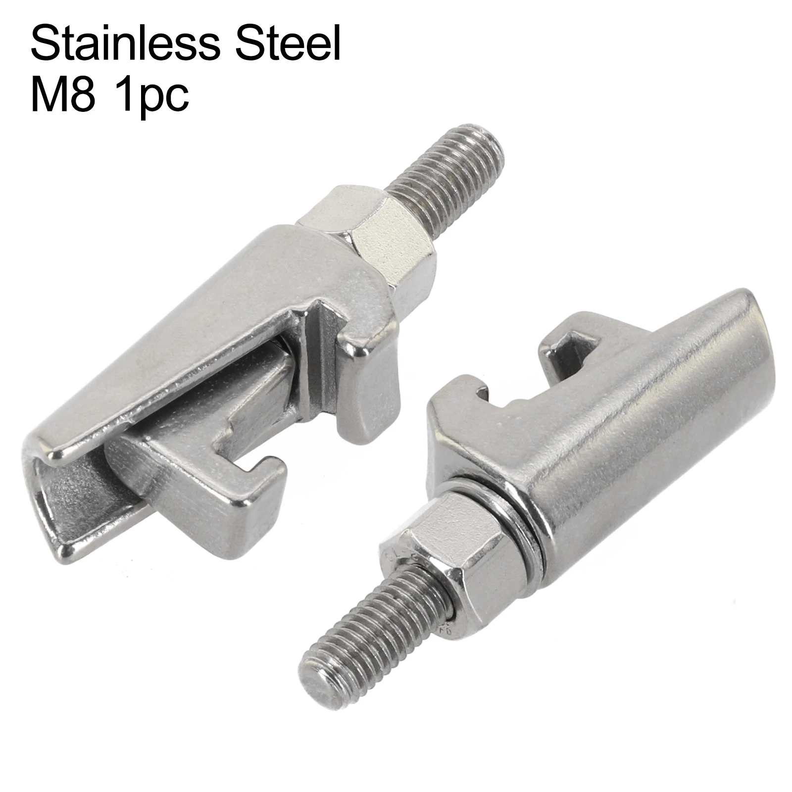 1pc m8 iso braçadeira de garra dupla 304 aço inoxidável vácuo flange montagem parafuso sulco gancho tipo pinça parafuso c braçadeira gancho