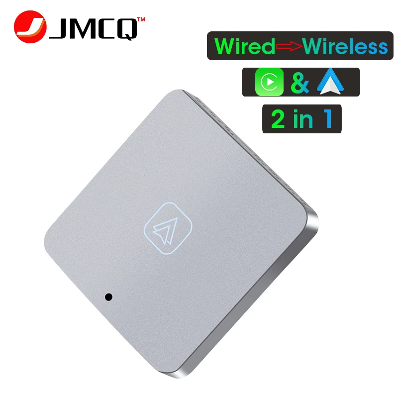 JMCQ Mini Wireless Carplay & Android Auto Wired To Wireless Box Adapter For Toyota Mazda Nissan Suzuki Kia Ford Skoda Hyundai