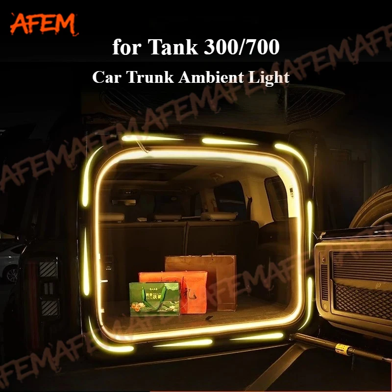 

For Tank 300/700 Car Trunk Ambient Light Trunk Lighting Upgrade Dynamic Light Strips Outdoor Camping Lighting