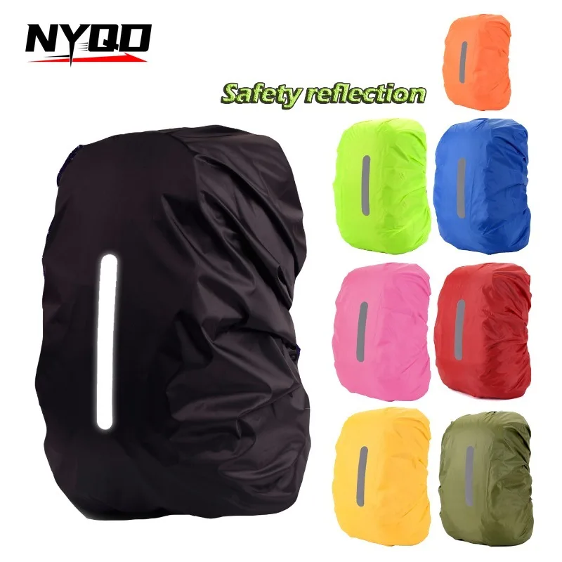 Mochila De Seguridad reflectante para exteriores, cubierta de lluvia nocturna, impermeable, para viaje