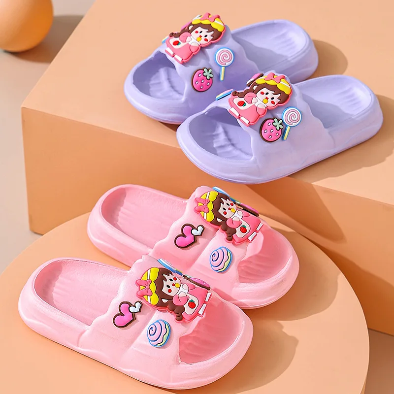 New Summer Children Slippers for Girls Cute Soft Soled Anti-skid EVA Indoor and Outdoor Home Furnishings Zapatos Niña chausson