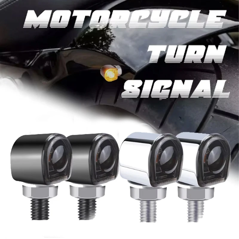 

Motorcycle Led Turn Signal Light 12V 8mm Motorcycle Turn Signal Lamps Blinker Indicator Lamp For Yamaha For Honda For Cafe Racer