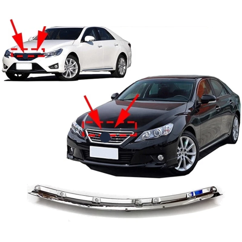 Chrome Hood Trim for Toyota Reiz 10 11 12 13 14 15 16 17 Grille Top Strip Electroplated Trim Auto Accessories