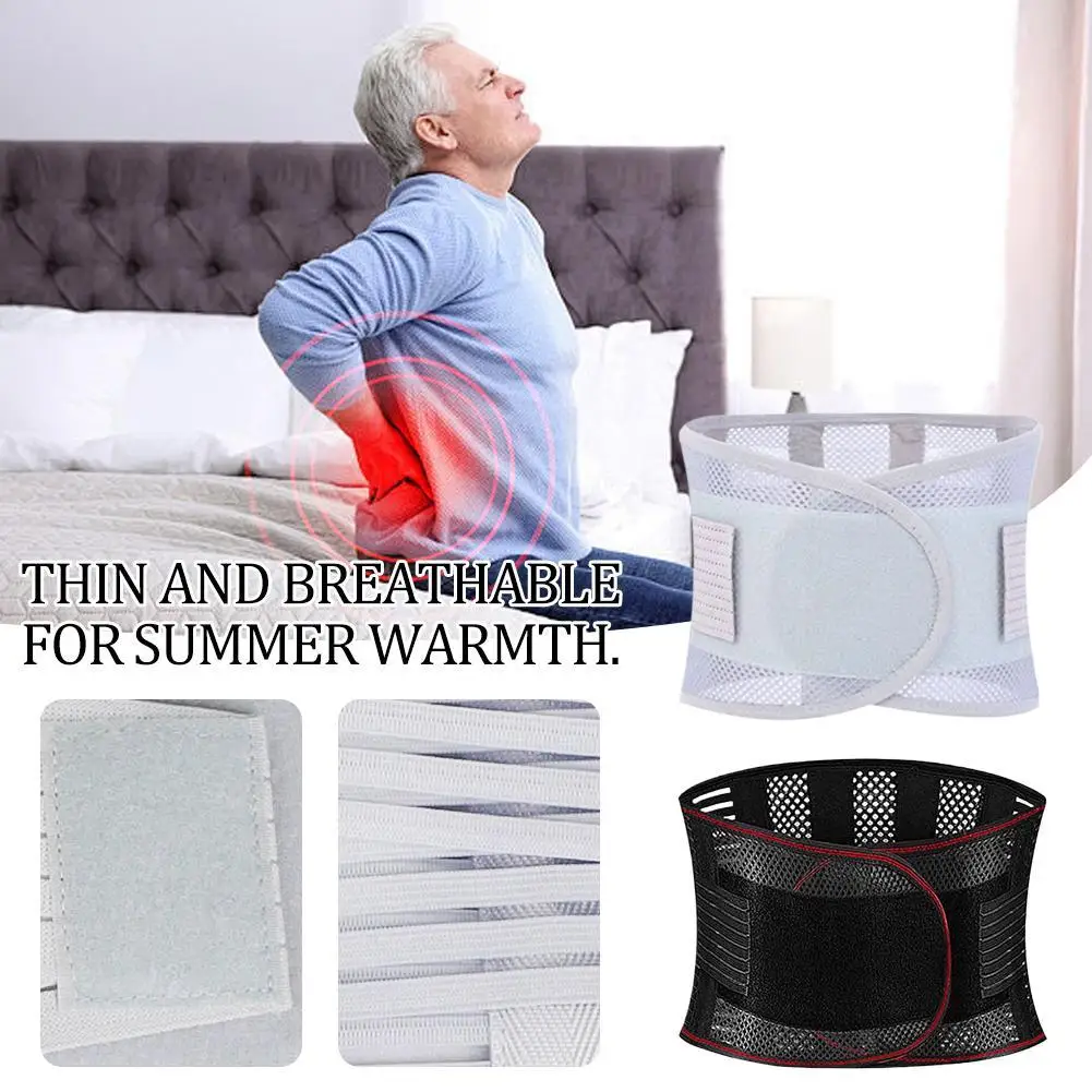 

Steel Plate Support Belt Adjustable Waist Trainer Belt Men Women Lower Back Brace Spine Support Waist Belt Orthopedic Breathable