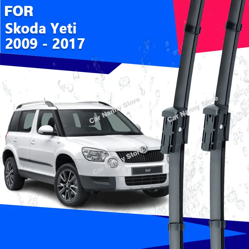 

Front Windshield Windscreen Blades for Skoda Yeti 2009 2010 2011 2012 2013 2014 2015 2016 2017 Car Wipers Windshield Accessories