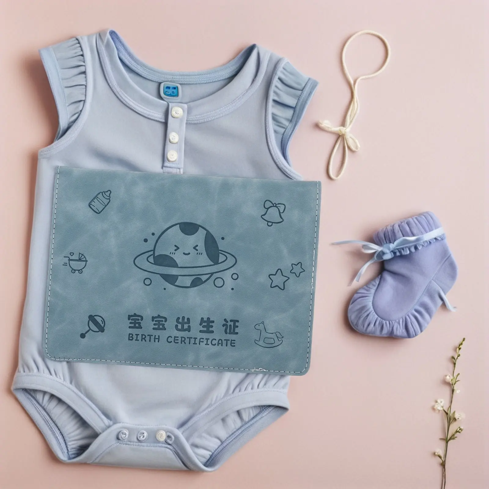 

Birth Certificate Protector Sleeve Waterproof PU Document Organizer Certificate Storage Folder Keepsake