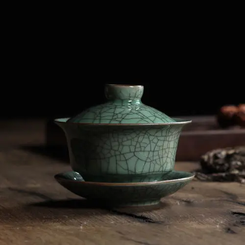 

[GRANDNESS] Longquan Celadon фарфоровые фотографические чашки, потрескавшееся глазурье, 150 мл