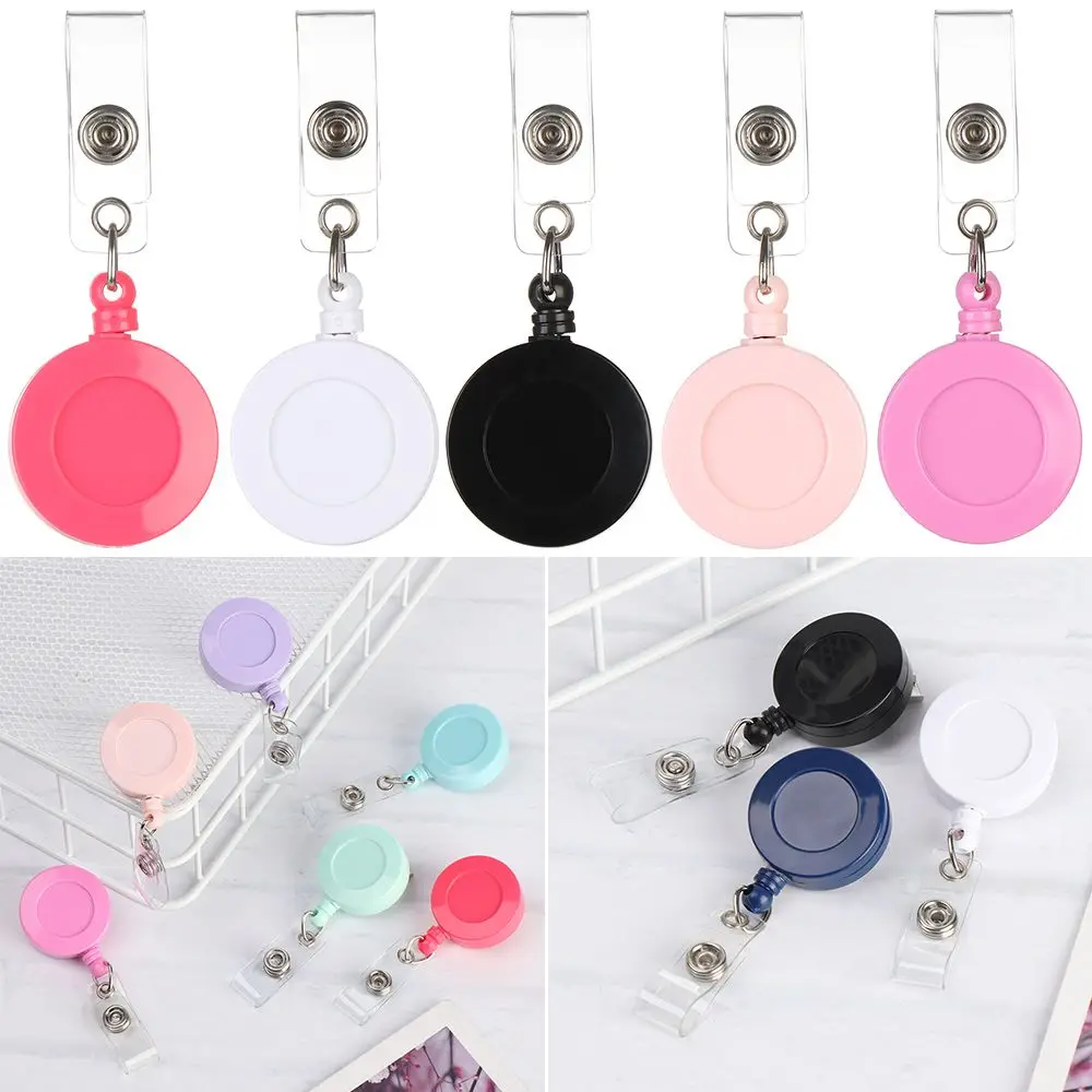 1pc Unisex Anti-Lost Clip Office Supplies Nurse ID Name Card Lanyards Badge Holder Key Ring