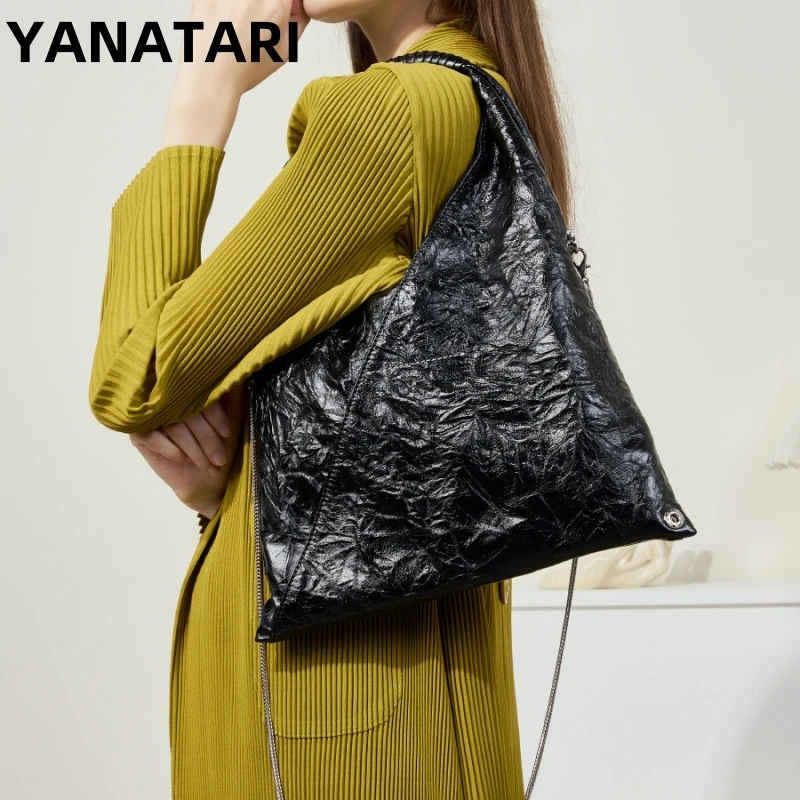 

YANATARI underarm cowhide Genuine leather bag Soft Leather Large Capacity minimalist Crossbody bag luxury high quality 2025