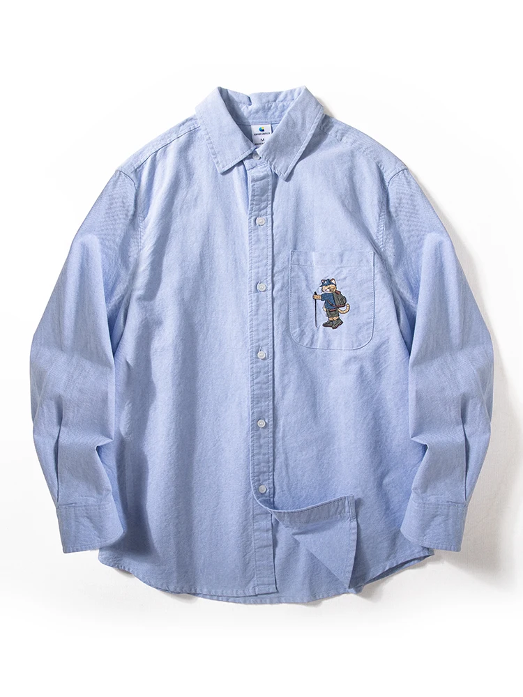 

Men's Casual Long Sve irt Embroidered Pure Cotton Ox Fabric Spring Autumn New Sle Versatile Comfortable Breathable...