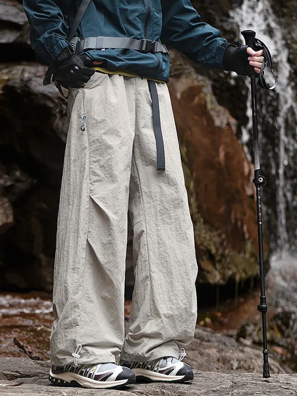 

Men's Outdoor Hiking Pants Spring Windproof Water-resistant Foldable Qui-dry Casual Straight-leg Cotton Polyester Blend