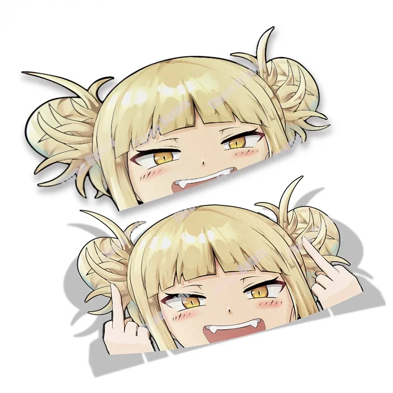 

10*4cm Laptop Himiko Toga My Hero Academia BIG HEAD Anime Car Stickers Waifu Decals Styling Auto Accessory Decor KK,PVC
