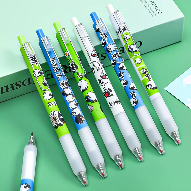 

36 pcs/lot Kawaii Sheep Gel Pens For Writing Cute 0.5mm Black Ink Signature Pen Gift Stationery Office School Supplies