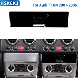 For Audi TT 8N 2001 2002 2003 2004 2005 2006 Accessories Car Interior CD Panel Cover Sticker Gloss Black Plastic