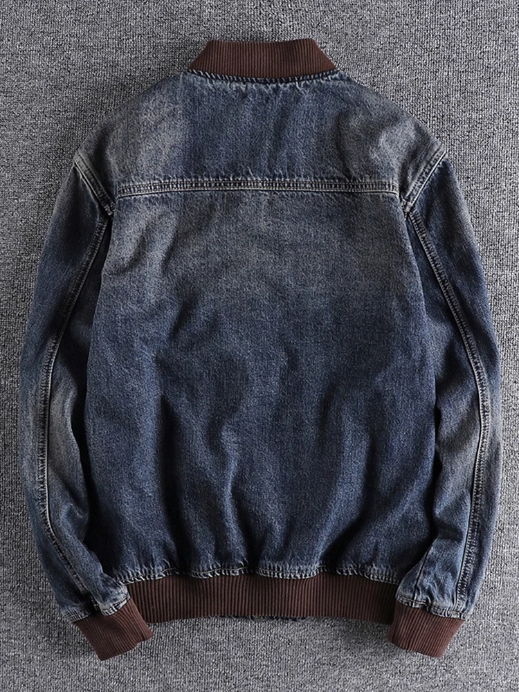 Men's Casual Style Denim Jacket Spring Autumn New Fashion Match All Leisure Coat Trendy Brand Top Selling Loose Fit Splicing
