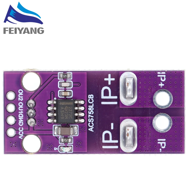 50A 100A Hall Current Sensor Module Linear Analog AC DC 3.3V-5V ACS758 ACS758LCB-050B 100B-PFF-T For Arduino RC Model Connector