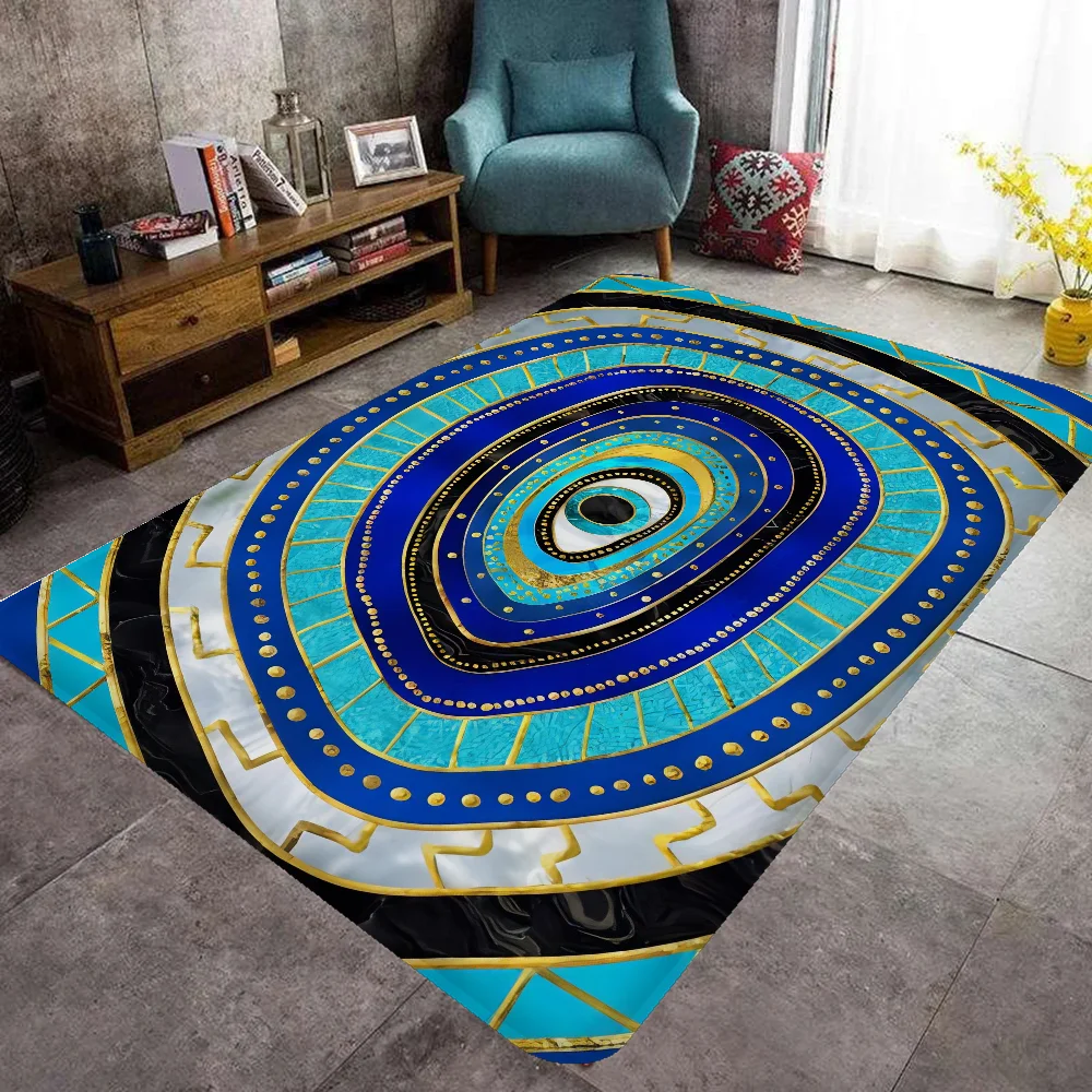 Evil Eye Floor Mat Floor Carpet Kids Room Bedroom Decoration Balcony Anti-Slip Doormat Living Room Hotel Decor Mat Door Mat