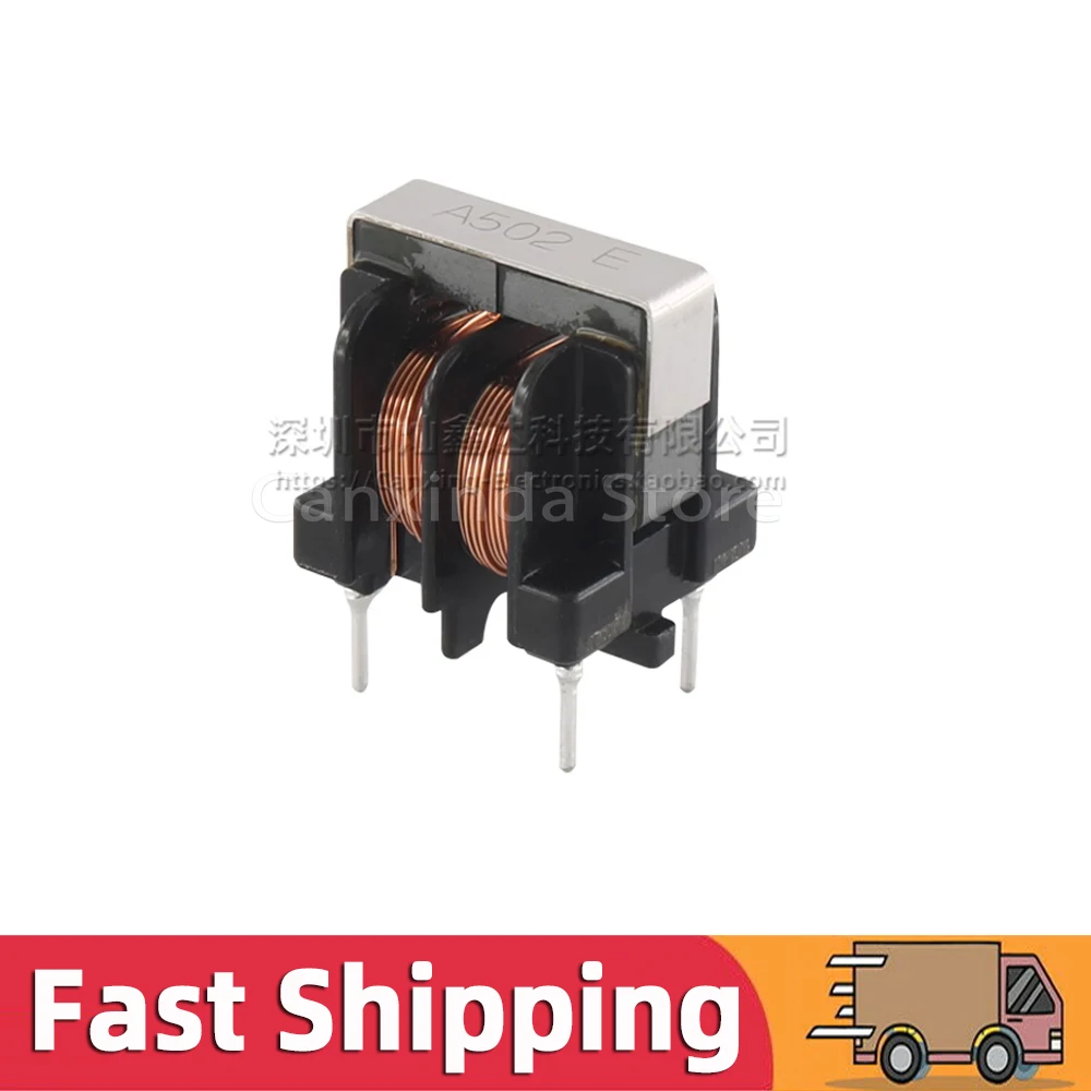 5pcs FU19A502-1A0 UU10 Common Mode Suppression Choke Coil Power Inductor Inductance 4.5mH 1A Switching Power Supply Filter DIP