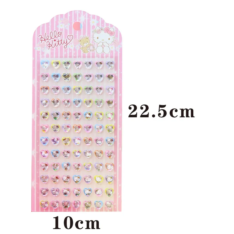 HELLO KITTY Three-dimensional Gem Sticker Girl Cute Hello Kitty Drill Mobile Phone Toy Decoration Sticker Kawaii Gift