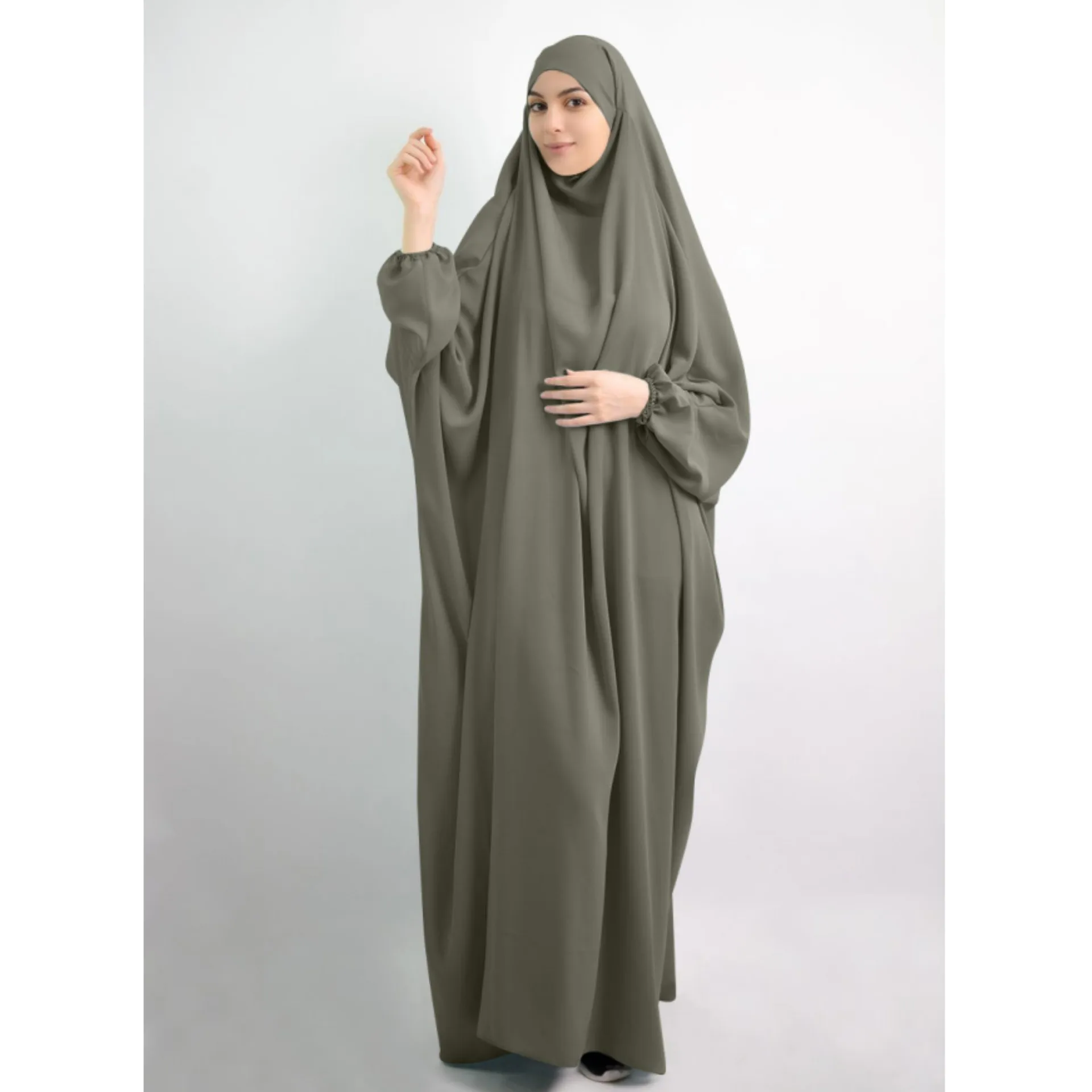 Venta al por mayor, Hijab transpirable, ropa litúrgica, bata turca islámica, ropa estándar musulmana de Dubái para mujer, Abaya de Oriente Medio