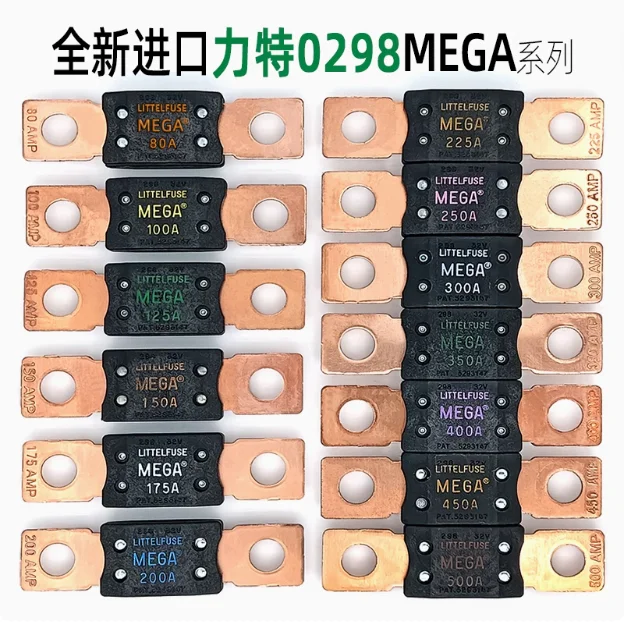 Fusível LITTELFUSE 0298MEGA importado genuíno 80-500A