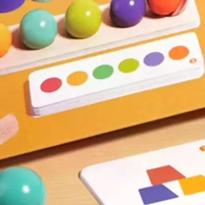 Brinquedos educativos montessori de madeira, bola de correspondência de cores, copos de empilhamento, jogo para crianças, aprendizagem pré-escolar, auxiliares de ensino de cognição