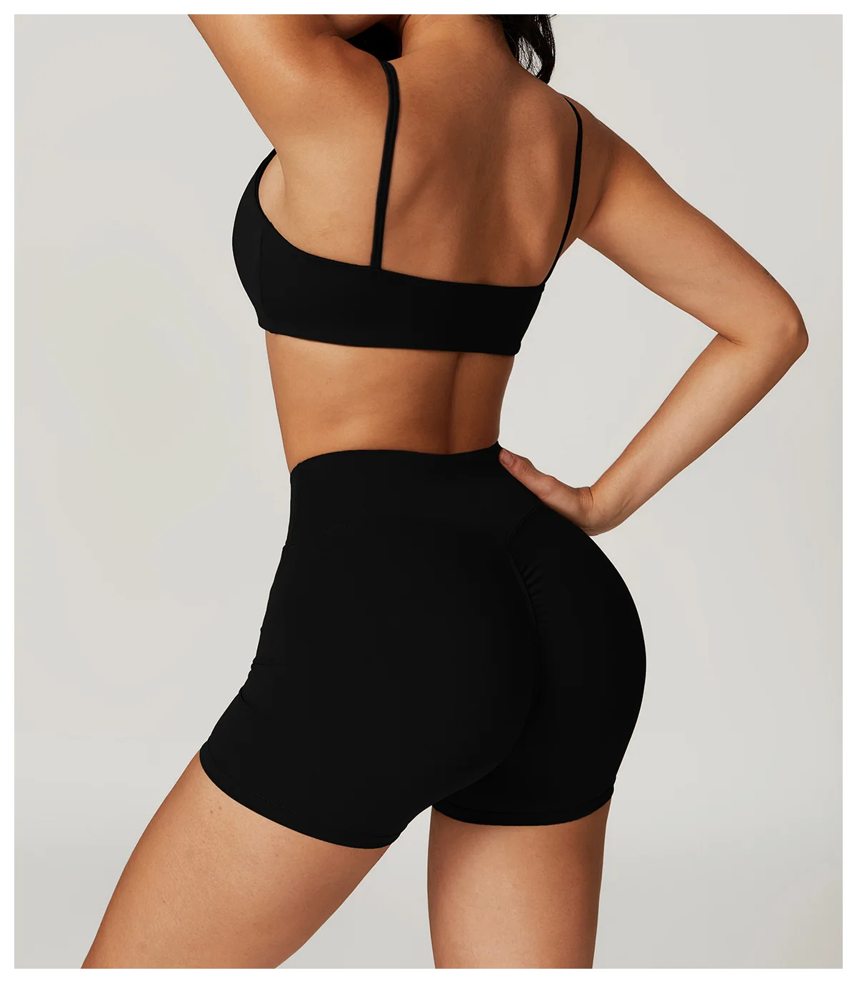 Sommer Neu Damen V-Ausschnitt Sport-BH Push-Up Bandeau-BH Fitness Rückenfreies Crop-Top Damen Workout Yoga Unterwäsche – Detail 14