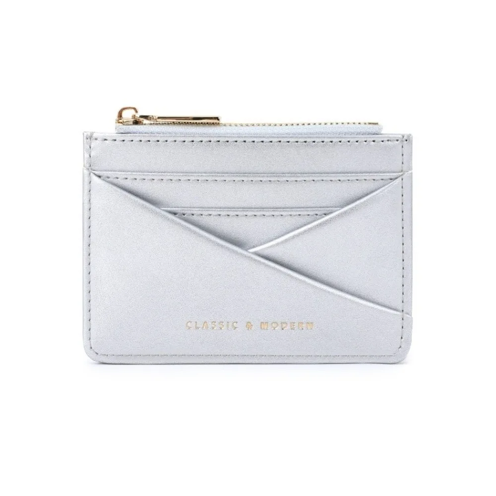 

Retro Solid Color Short Wallet Ultra Thin Clutch Coin Purse Multi-function Korean Style PU Leather Card Holder Women