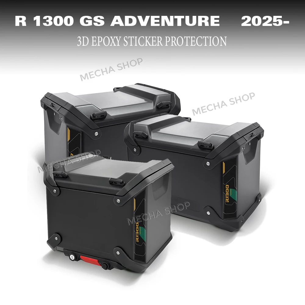 

Новинка для R 1300 GS Adventure 2025, алюминиевая наклейка на багаж R1300GSA, кофры, наклейка на верхнюю коробку, 3D наклейка, аксессуары для мотоциклов