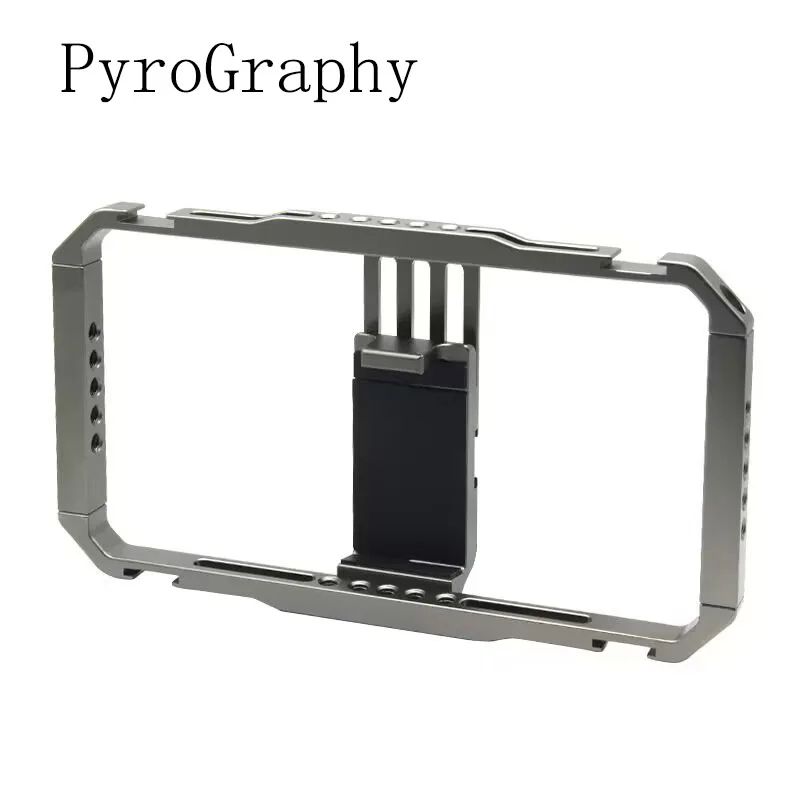 

PyroGraphy Universal Smartphone Cage with 1/4"Thread Holes Compatible with Top Handles Side Handles Tripods for Most Smartphones