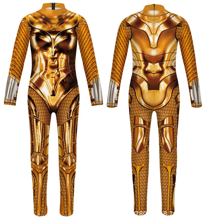 Damen Goldrüstung Bühnen-Anime-Jumpsuit Halloween Sexy Cosplay Kostüm Weiblicher Party-Auftritt Aerial Yoga Bodysuit Anzug Neu 2026 – Detail 6
