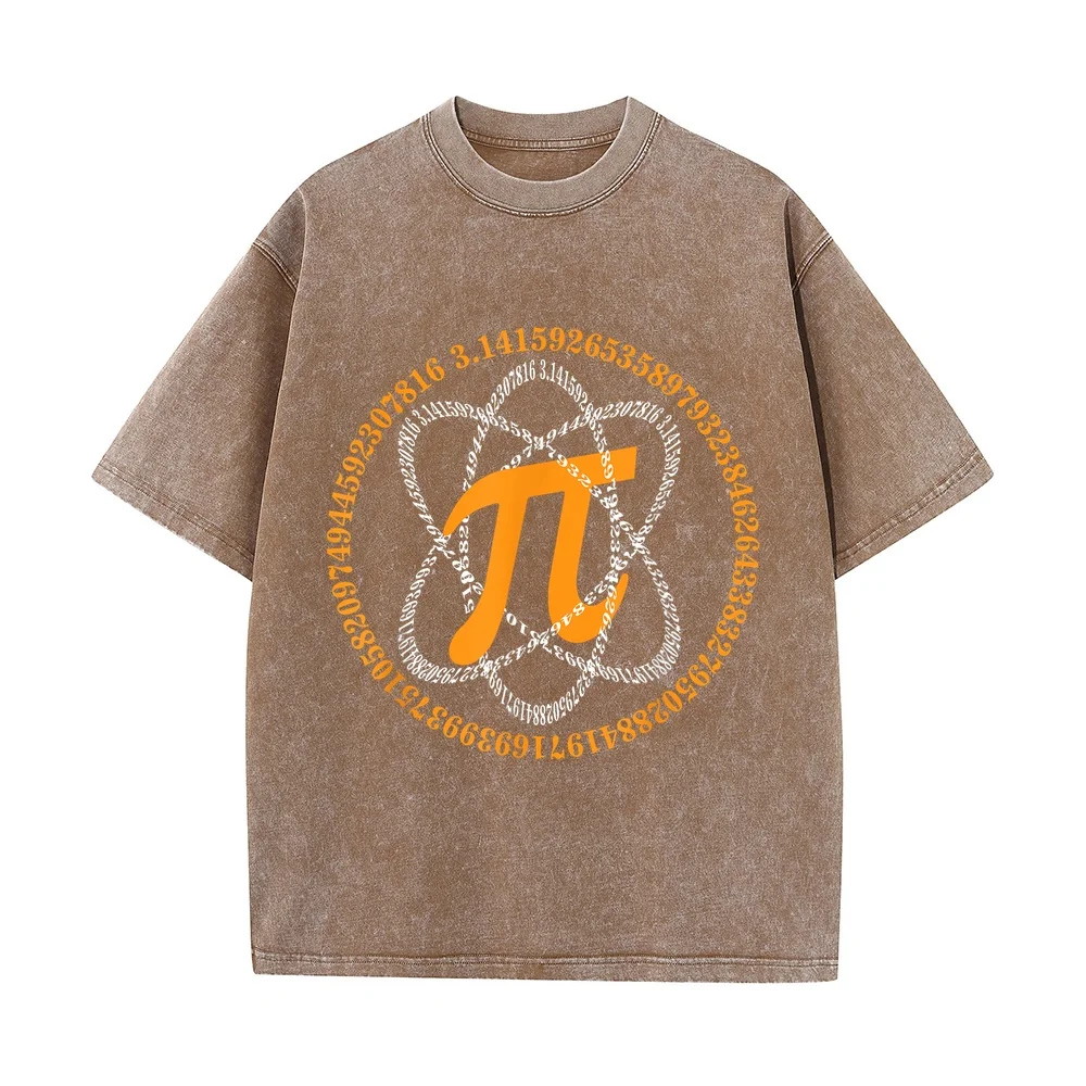 Math Pi Shirt Atom Symbol Day Science Teacher T-Shirt Футболка Ropa Hombre Oversized Loose Fit Men Short Sleeve Summer Top