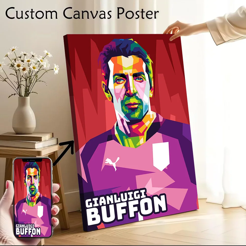 Pôster em tela Gianluigi Buffon, imagens personalizáveis, arte de parede, pintura em tela para decoração de parede, decoração moderna para casa, sala de estar