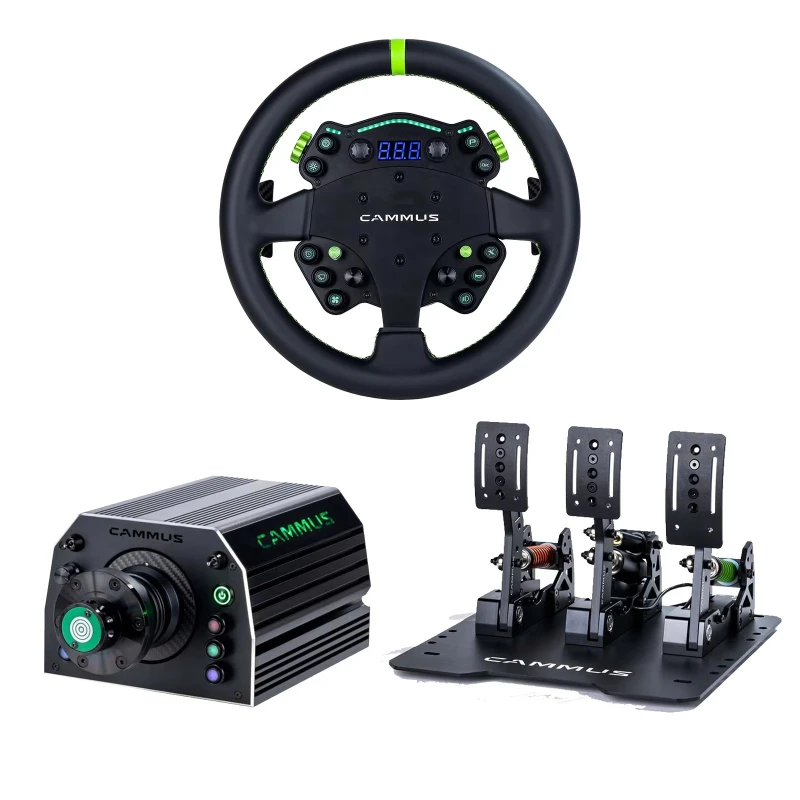 Professional Amusement Game Machine Kit Racing Simulator PC Gaming Steering Wheel and Pedals