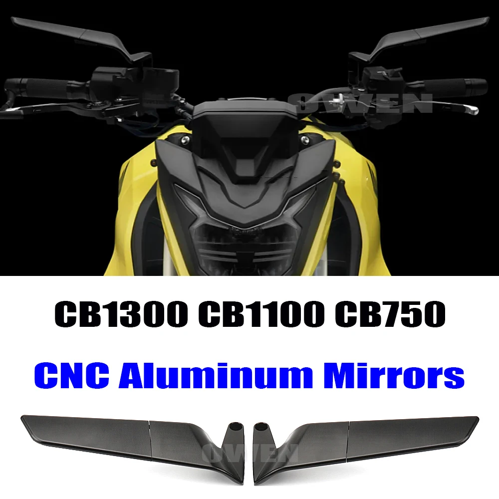 

Motorcycle Mirrors For Honda CB1300 CB1100 CB750 Stealth Winglets Mirror Kits CB 1300 CB 1100 Adjustable Mirrors Wing Mirrors