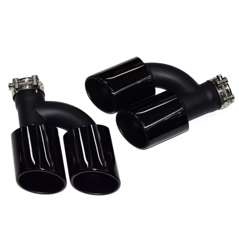 لأودي A4 A5 A6 A7 الترقية إلى S4 S5 S6 S7 أربعة منافذ الفولاذ المقاوم للصدأ العادم تلميح الخمار